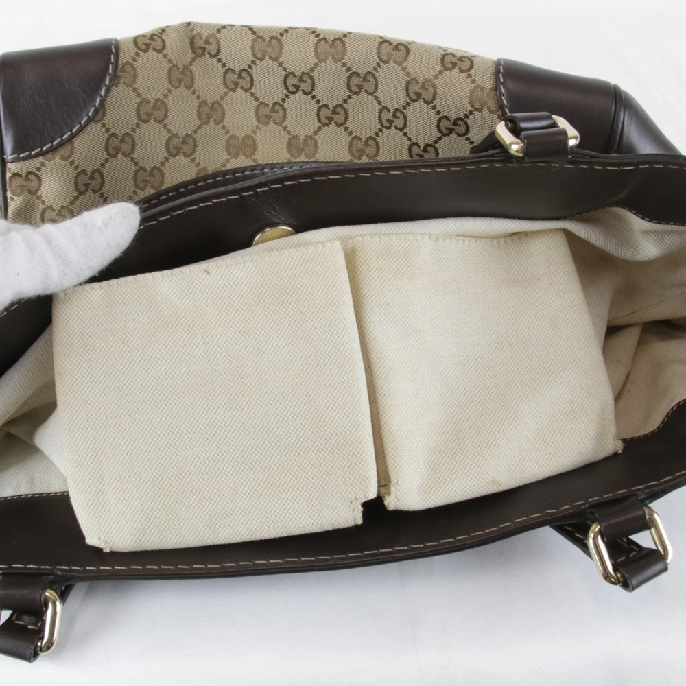 GUCCI Authentic Brown Leather Tote Bag - Picture 13 of 15